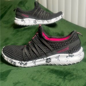 Women's Gray and Pink Athletic Shoes by